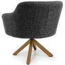 Ver imagem 6 de Kit 02 Poltronas Decorativas Jade Giratória Giromad Linho Mesclado Branco/Cinza - Nexta Casa
