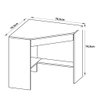 Mesa de Escritório em L com 1 Gaveta - Amêndoa - 4