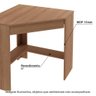 Mesa de Escritório em L com 1 Gaveta - Amêndoa - 2