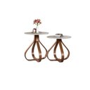 Ver imagem 1 de Conjunto Mesa canto lateral decorativa sala red. luxo cebola: off white