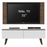 Rack Madesa Le Mans e Painel para TV até 55 Polegadas 2 Portas Branco/Rustic Cor:Branco/Rustic - 4