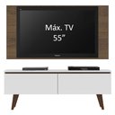 Ver imagem 4 de Rack Madesa Le Mans e Painel para TV até 55 Polegadas 2 Portas Branco/Rustic Cor:Branco/Rustic