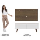 Ver imagem 6 de Rack Madesa Le Mans e Painel para TV até 55 Polegadas 2 Portas Branco/Rustic Cor:Branco/Rustic