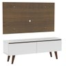 Rack Madesa Le Mans e Painel para TV até 55 Polegadas 2 Portas Branco/Rustic Cor:Branco/Rustic - 7
