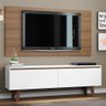 Rack Madesa Le Mans e Painel para TV até 55 Polegadas 2 Portas Branco/Rustic Cor:Branco/Rustic - 1