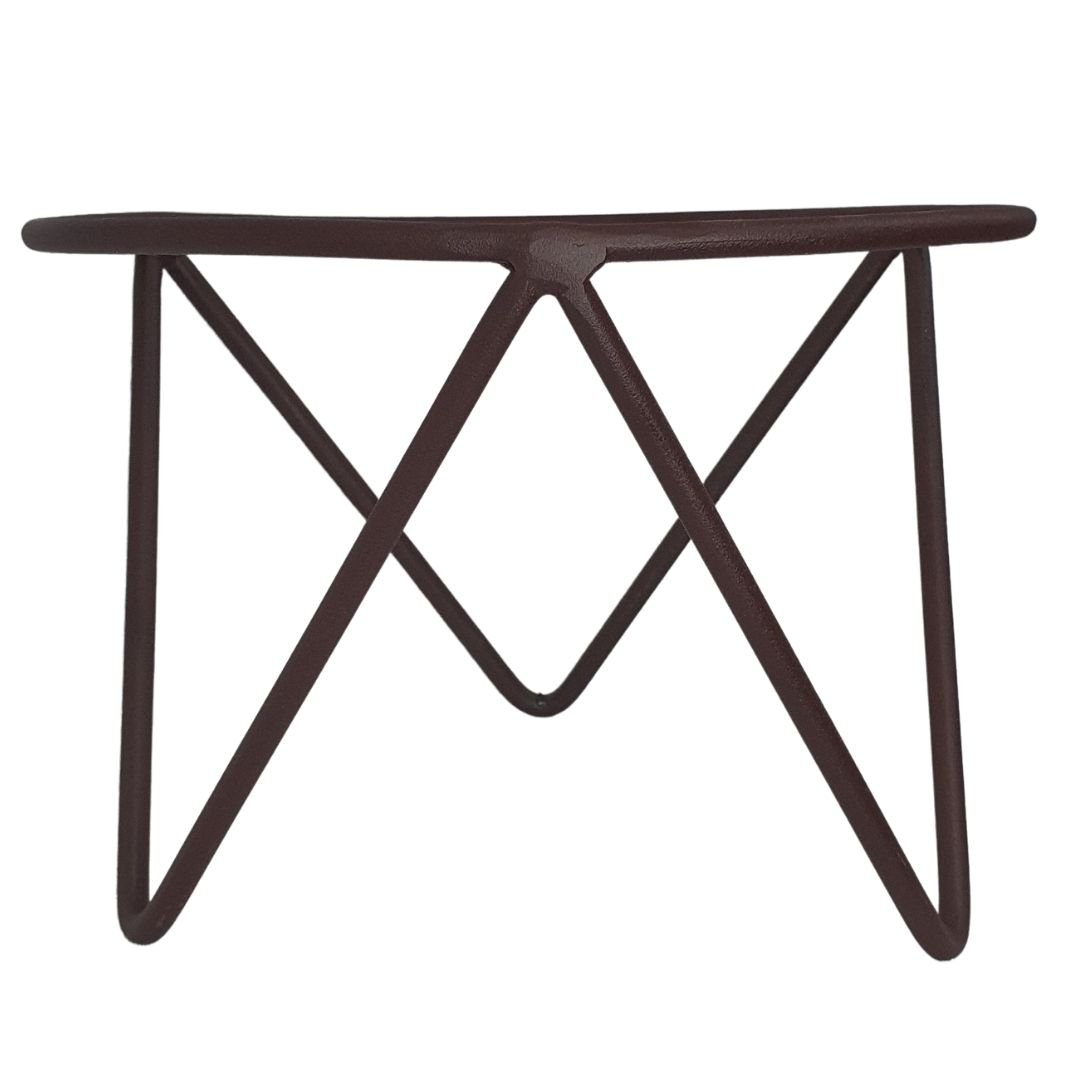 Suporte Tripé de Ferro para Bacias de 20cm Plantas de Chão COR:Marrom - 7