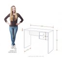 Ver imagem 2 de Escrivaninha Intelectual 2 Gavetas 108cm Natura E Preto