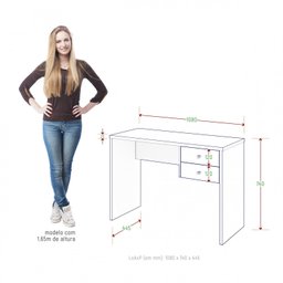 Escrivaninha 2 Gavetas Intelectual  - 2