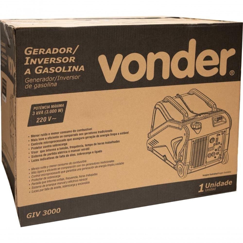 Inversor À Gasolina 3000w 220v Giv 3000 Vonder - 2