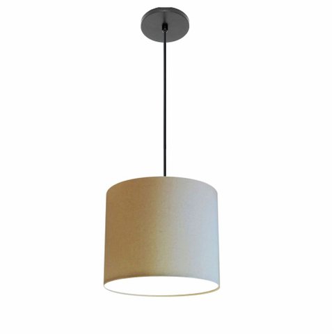 Lustre Luminária Pendente Vivare Free Lux Pe-4105pr Cúpula em Tecido 20x22cm