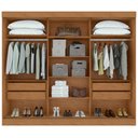 Ver imagem 3 de Guarda-roupas Casal Nice 3 Portas 4 Gavetas Flex com Pés - Lopas Amendoa Clean/off White