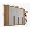Ver imagem 2 de Guarda Roupa Daymond 8 Portas Ripado 100%MDF D Doro Móveis