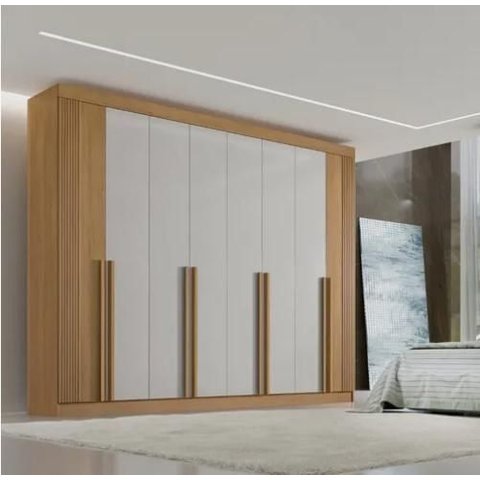 Guarda Roupa Daymond 8 Portas Ripado 100%MDF D Doro Móveis