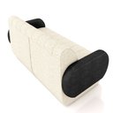 Ver imagem 6 de Sofá Decorativo Living Sala de Estar Bornéu 148cm Pés de Madeira Pu/linho Preto/off White G33 - Gran