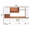 Cozinha Modulada Telasul Thela Macadâmia Thela Macadâmia 6 Peças (2aéreos+2balcões+1paneleiro) - 3