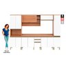 Cozinha Modulada Telasul Thela Macadâmia Thela Macadâmia 6 Peças (2aéreos+2balcões+1paneleiro) - 4