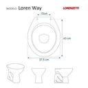 Ver imagem 3 de Tampa de Vaso Sanitário Loren Way Bege Claro para Louça Lorenzetti