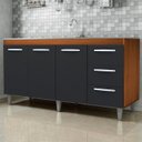 Ver imagem 2 de Balcao sem Tampo para Pia 150cm 9130 Savana Preto Mobbs