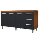 Ver imagem 1 de Balcao sem Tampo para Pia 150cm 9130 Savana Preto Mobbs