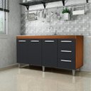 Ver imagem 6 de Balcao sem Tampo para Pia 150cm 9130 Savana Preto Mobbs