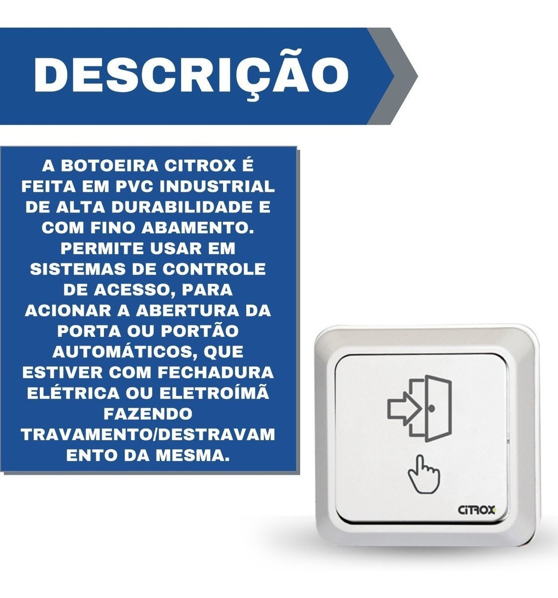 Botoeira Pvc Cube Contato Na/nf De Sobrepor - 3