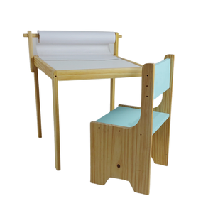 Combo Mesa Infantil + Cadeira Happy Madeira Maciça