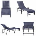 Ver imagem 4 de Kit 2 Espreguiçadeiras Corda Náutica e Mesa Garden em Alumínio para Piscina Edícula Catar Azul