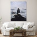 Ver imagem 3 de Quadro Decorativo Tela Canvas Conceito Caminhante Sobre o Mar de Névoa - Caspar Friedrich - 180x135 
