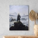 Ver imagem 1 de Quadro Decorativo Tela Canvas Conceito Caminhante Sobre o Mar de Névoa - Caspar Friedrich - 180x135 