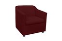 Ver imagem 1 de Poltrona Tilla Recepção Suede Bordo - Belliv Decor