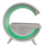 Caixa de Som Luminaria G Rgb Bluetooth Carregador Induçao Celular Usb Radio Fm Speaker Amplificador - 7