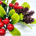 Ver imagem 5 de Kit 2 Porta Velas Natalino Folhagens e Pinhas com Vela Eletrônica Led - Magizi