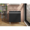 Balcão P/ Cooktop Andreia 4 ou 5 Bocas Preto - Ajl Móveis - 1