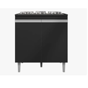 Ver imagem 2 de Balcão P/ Cooktop Andreia 4 ou 5 Bocas Preto - Ajl Móveis