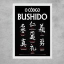 Ver imagem 1 de Quadro Código Bushido - 7 Virtudes Samurai 33x24cm - com Vidro:moldura Branca