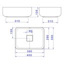 Ver imagem 7 de Cuba de Apoio Deca 40x30 Retangular Ébano Fosco + Válvula + Sifão