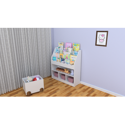 Organizador Livreiro Infantil Henri 100% Mdf (brinquedos Livros) Woodcore - 3