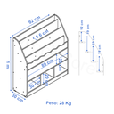 Ver imagem 5 de Organizador Livreiro Infantil Henri 100% Mdf (brinquedos Livros) Woodcore