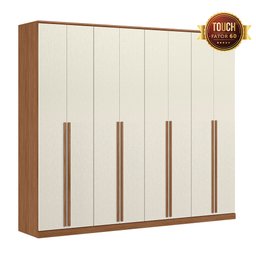 Guarda Roupa Casal Grande 8 Portas Ele Ela 100 Mdf Santos Andira - 4