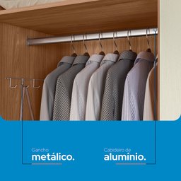 Guarda Roupa Casal Grande 8 Portas Ele Ela 100 Mdf Santos Andira - 2