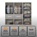 Ver mais imagens de Guarda Roupa Casal Modulado Versa em MDF 6 Portas com 7 Prateleiras 6 Gavetas 2 Cabideiros