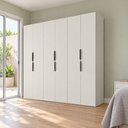 Ver imagem 1 de Guarda Roupa Casal Modulado Versa em MDF 6 Portas com 7 Prateleiras 6 Gavetas 2 Cabideiros