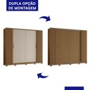 Ver imagem 4 de Guarda Roupa Casal Jacarandá 4 Portas Flex Jatobá/fendi Metallic - Móveis Albatroz