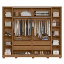 Ver imagem 3 de Guarda Roupa Casal Jacarandá 4 Portas Flex Jatobá/fendi Metallic - Móveis Albatroz