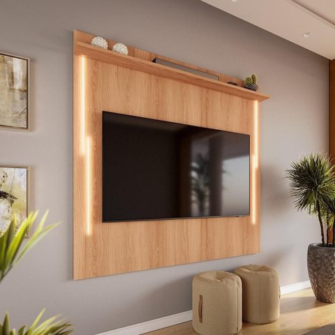 Painel com Led para Tv até 70 Polegadas Sevilla 183cm Jequitibá