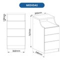 Ver imagem 3 de Mesa de Cabeceira 3 Gavetas Elegance Marrom