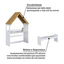 Ver imagem 6 de Escrivaninha Infantil Montessoriana Casinha 100% MDF Petra Espresso Móveis Branco/Brilho/Amêndoa