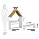 Ver imagem 3 de Escrivaninha Infantil Montessoriana Casinha 100% MDF Petra Espresso Móveis Branco/Brilho/Amêndoa