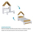 Ver imagem 4 de Escrivaninha Infantil Montessoriana Casinha 100% MDF Petra Espresso Móveis Branco/Brilho/Amêndoa