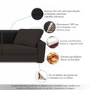 Ver imagem 3 de Sofá Decorativo Sala de Estar Champions 4 Lugares 240cm Bipartido Couro Marrom - Mozzelar